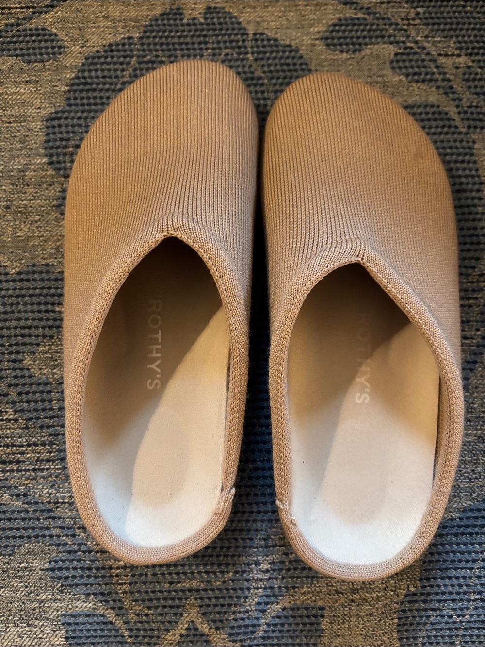 Rothy's Women's Tan Knit Slip-On Mules